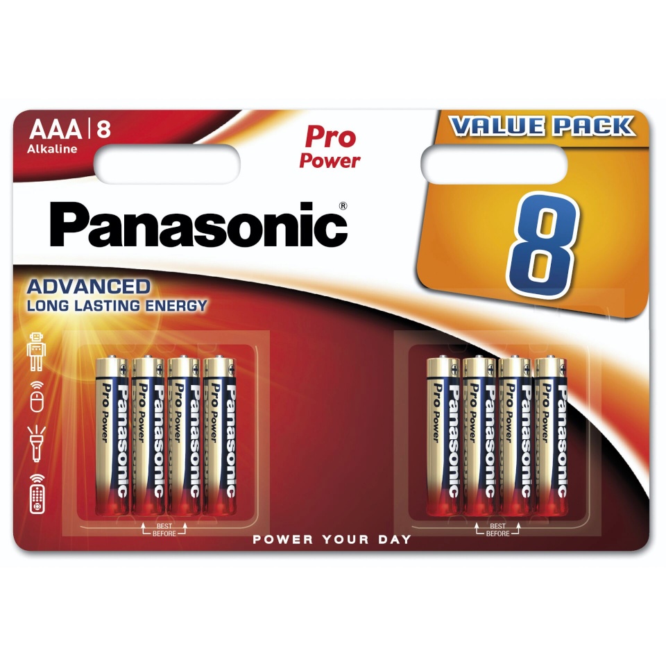 Panasonic patarei 1x8 Pro Power LR 03 Micro AAA