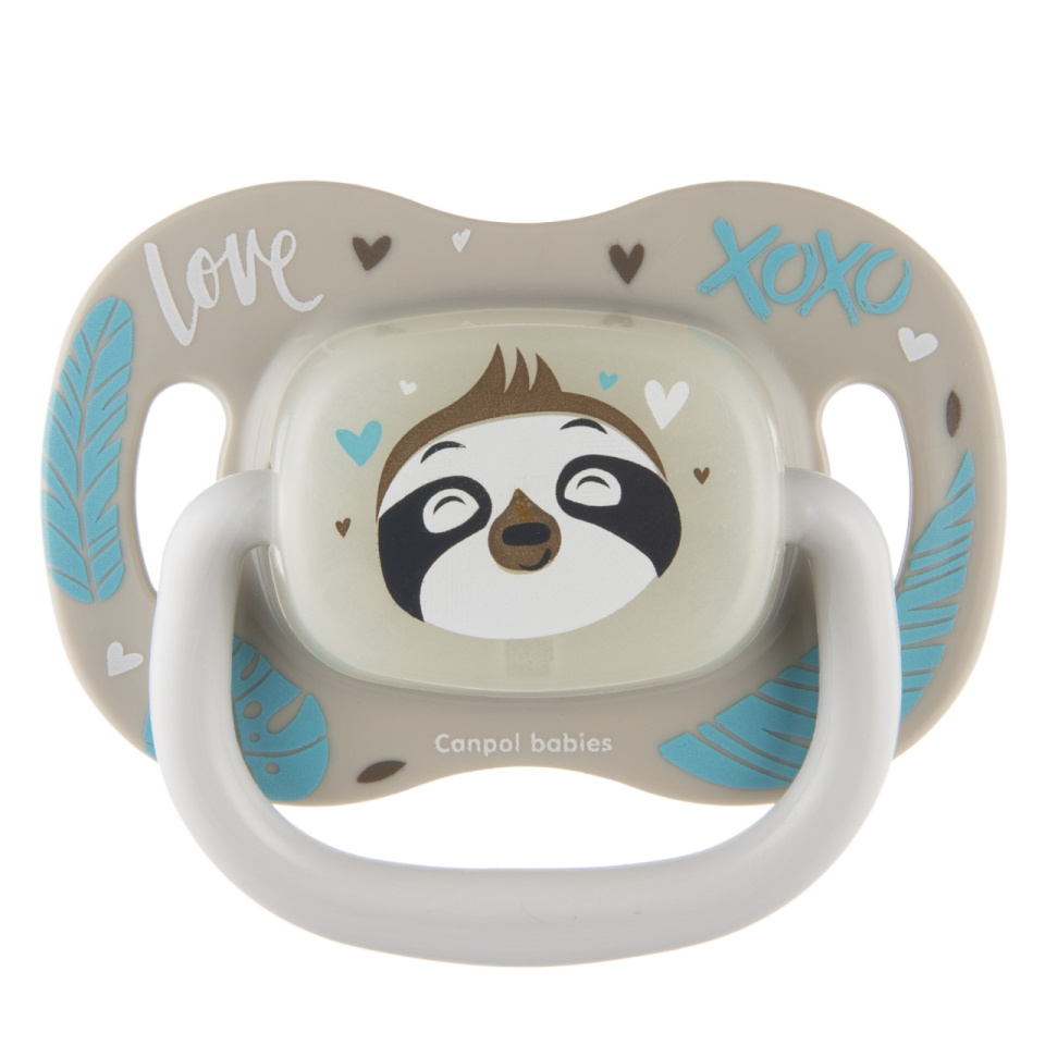 Canpol BABIES silikoonist sümmeetriline lutt 0-6M, EXOTIC (laiskloom), 34/920_leni