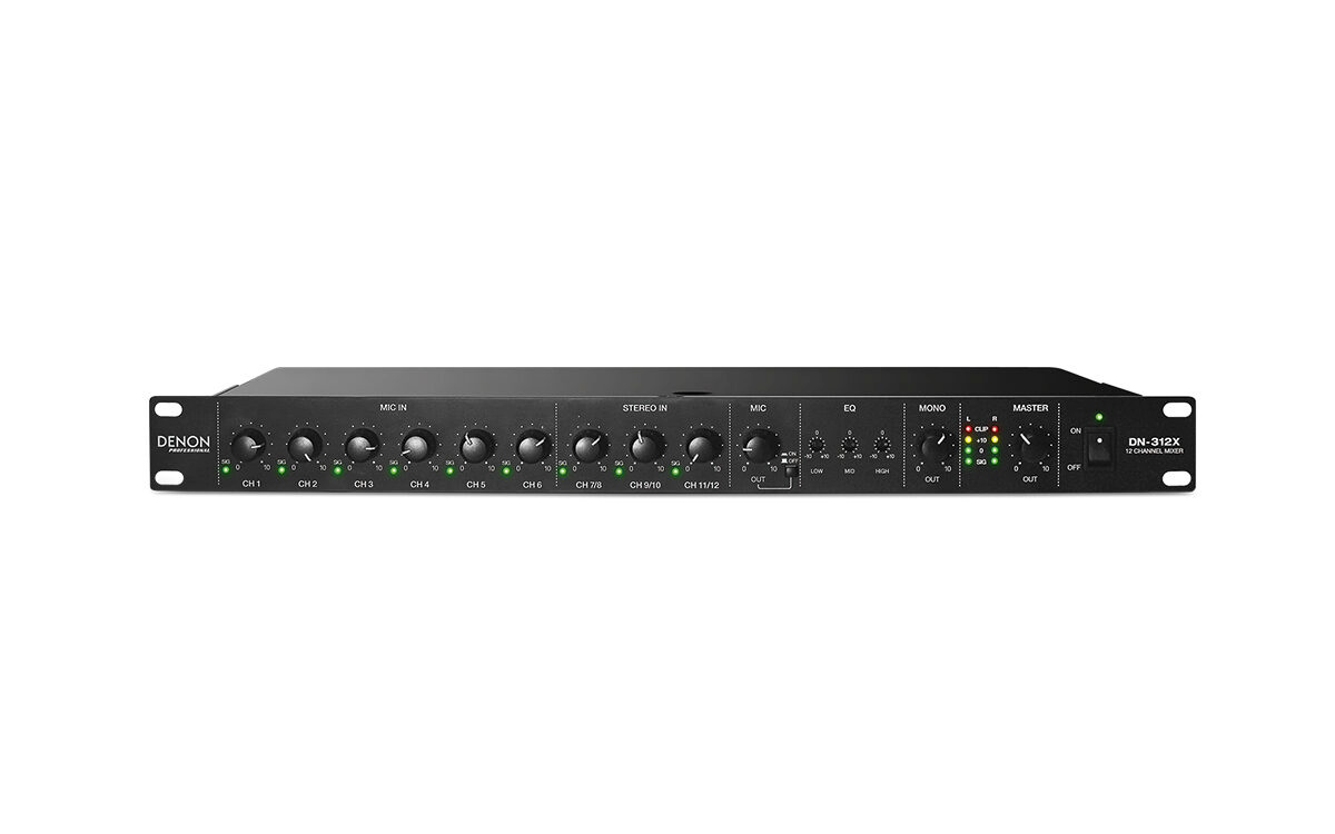 Denon Pro rack mõõdus 12-kanaliga mikserpult DN-312X