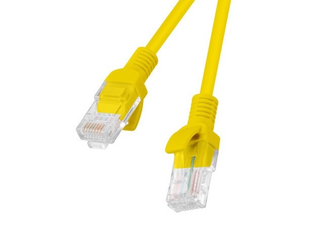 Lanberg võrgukaabel Patchcord PCU5-20CC-0025-Y cat.5e 0,25M kollane 10-pack