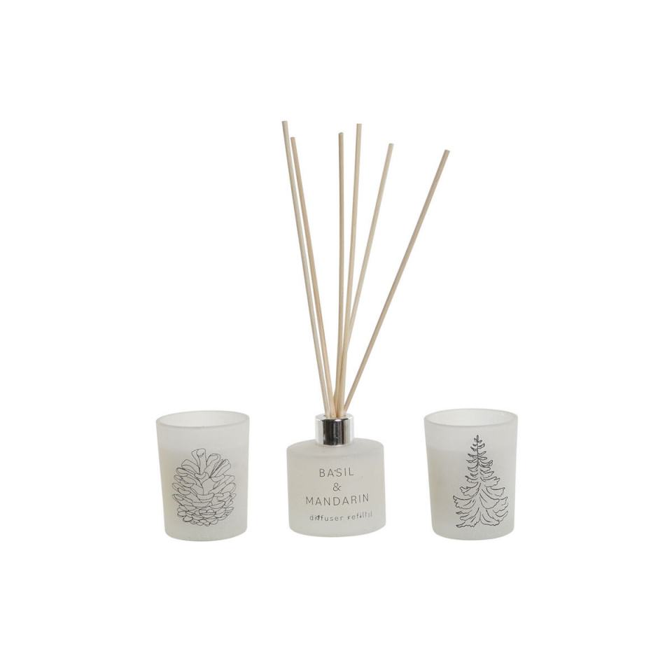 Dkd Home Decor Küünlad DKD Home Decor valge Jõulud 5 x 5 x 6 cm