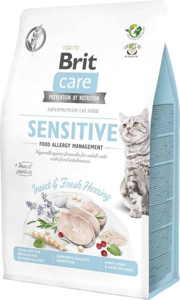 Brit kuivtoit kassile Care Grain-Free Adult Insect&Herring Sensitive - Dry cat Food- 400 g