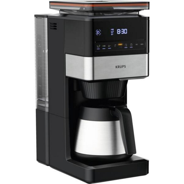 Krups filterkohvimasin KT8428 Grind Aroma XL Filter Coffee Machine with Grinder, must/roostevaba teras