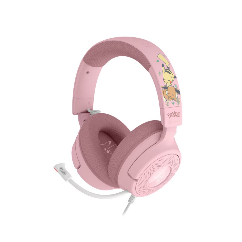 Razer kõrvaklapid Gaming Headset, Kraken V4 X, Wired, On-ear, Microphone, Pikachu & Eevee Edition
