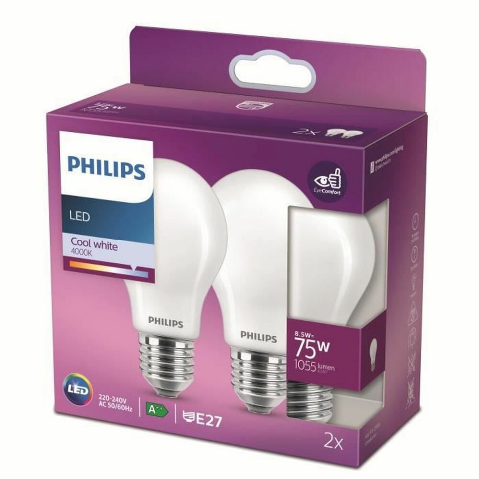 Philips LED pirn Equivalent 75 W E (4000 K) (2tk)
