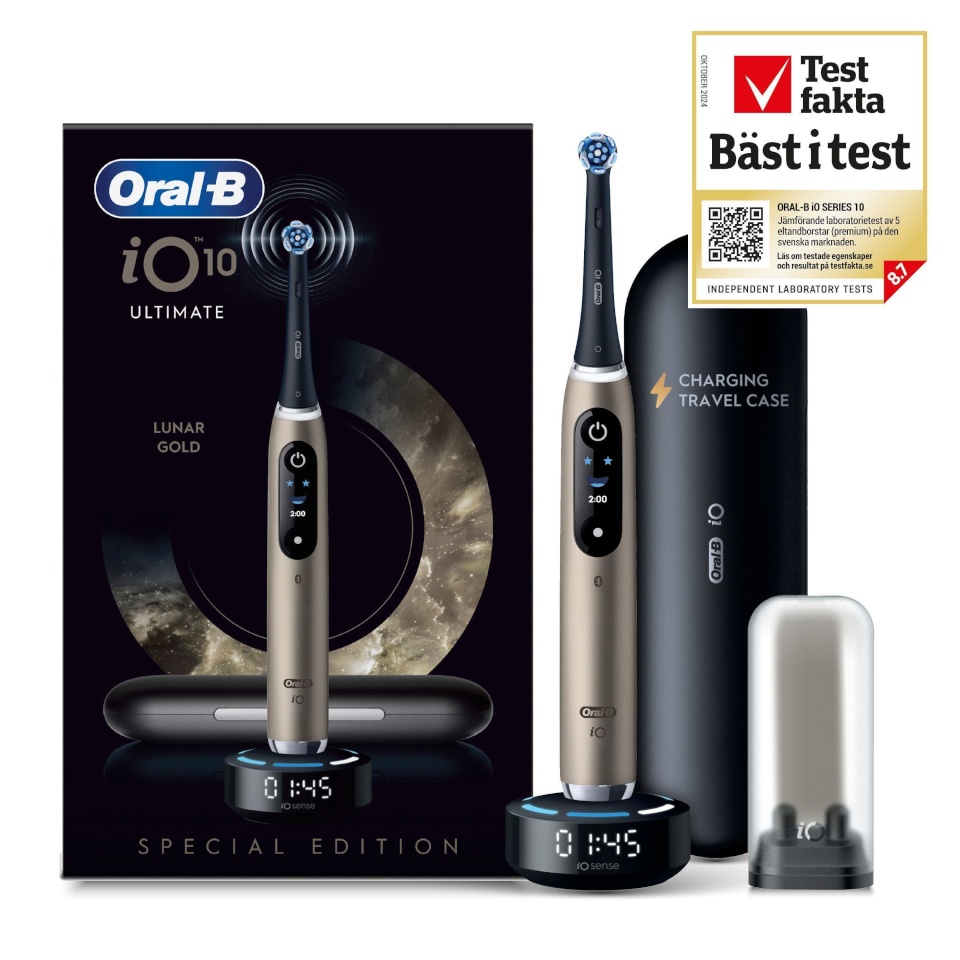 Braun elektriline hambahari Oral-B iO10 Electric Toothbrush, Lunar Gold, kuldne/must