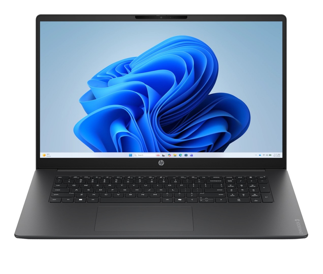 HP sülearvuti OmniBook 3 AI Laptop 17-dn0000nw AMD Ryzen 7 250 43.9 cm 17.3" Full HD 24GB RAM RAM DDR5-SDRAM 512GB SSD Wi-Fi 7 802.11be Windows 11 Home AI PC must, hall