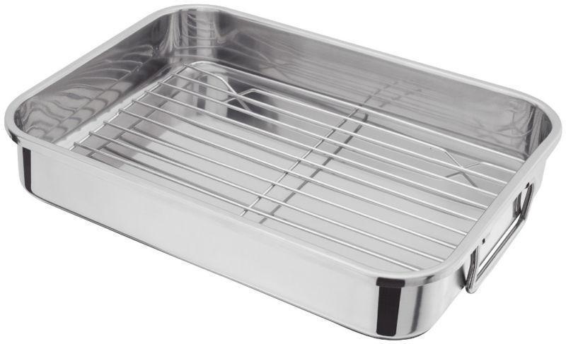 Stellar ahjuvorm H045 Baking Dish with Removable Grid, 36,5 x 26,5 x 10cm, hõbedane