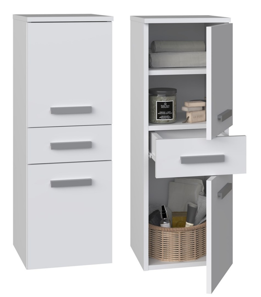 Top E Shop vannitoakapp NEL V DDS BIEL bathroom storage cabinet valge