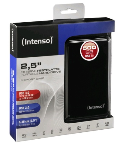 Intenso kõvaketas MemoryCase 2.5" 500GB USB 3.0 must