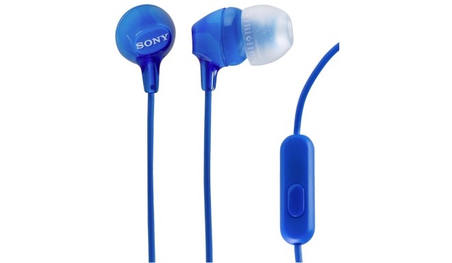 Sony kõrvaklapid + mikrofon MDR-EX15AP, In-Ear, sinine