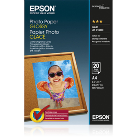 Epson fotopaber Glossy Photo Paper A4, 20 lk