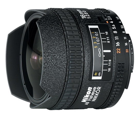 Nikon objektiiv AF 16mm F2.8D Fisheye