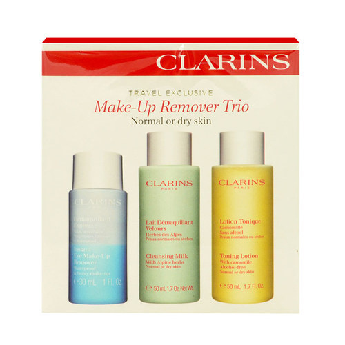 Clarins Make-Up Remover Trio 30ml Instant Eye Make-Up Remover + 50ml Cleansing Milk With Alpine Herbs+ 50ml Toning Lotion With Camomile, naistele