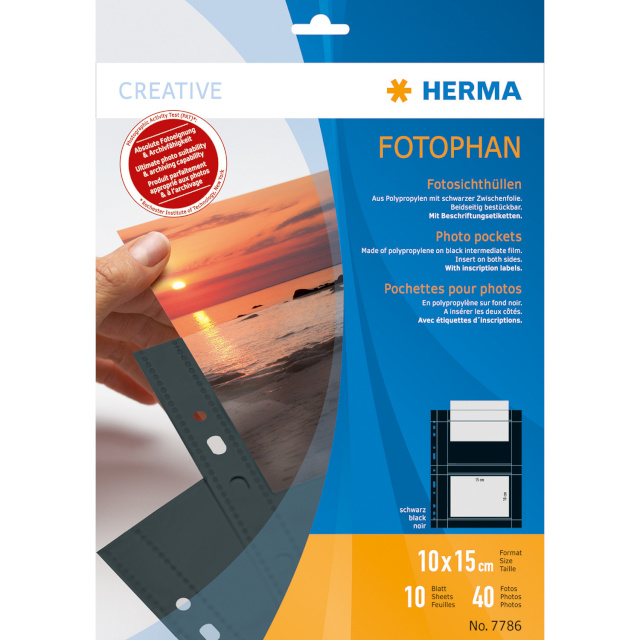 Herma fototasku 10x15cm horisontaalne 10l, must (7786)