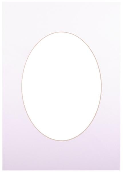 Paspartuu 15x21, ultra valge ovaal