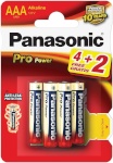 Panasonic patarei LR03PPG/6B (4+2 tk)