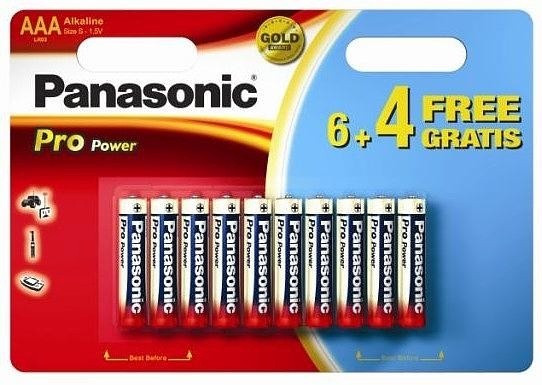Panasonic patarei LR03PPG/10B (6+4tk)