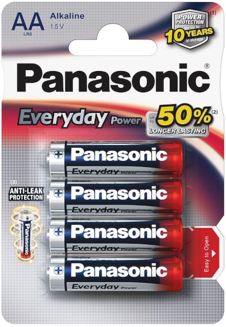 Panasonic patarei Everyday Power LR6EPS/4B AA 4tk.