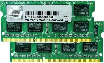 G.skill mälu SO-DIMM DDR3 8GB 12800MHz CL11 1,35V (2x4GB) 4GSL