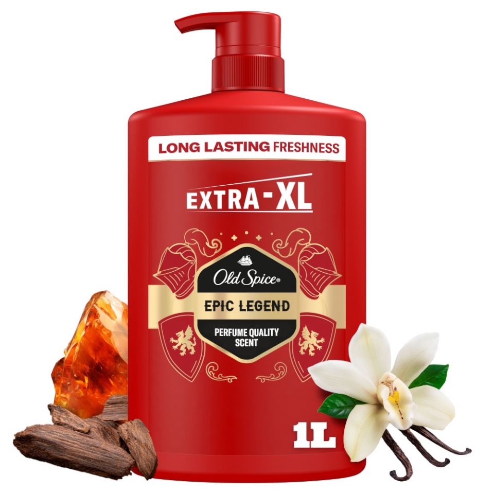 Old Spice Epic Legend Meeste dušigeel ja šampoon, 1000 ml