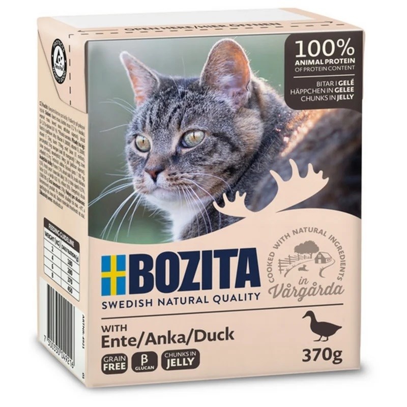 Bozita kassitoit With Duck Chunks in Jelly, 370g
