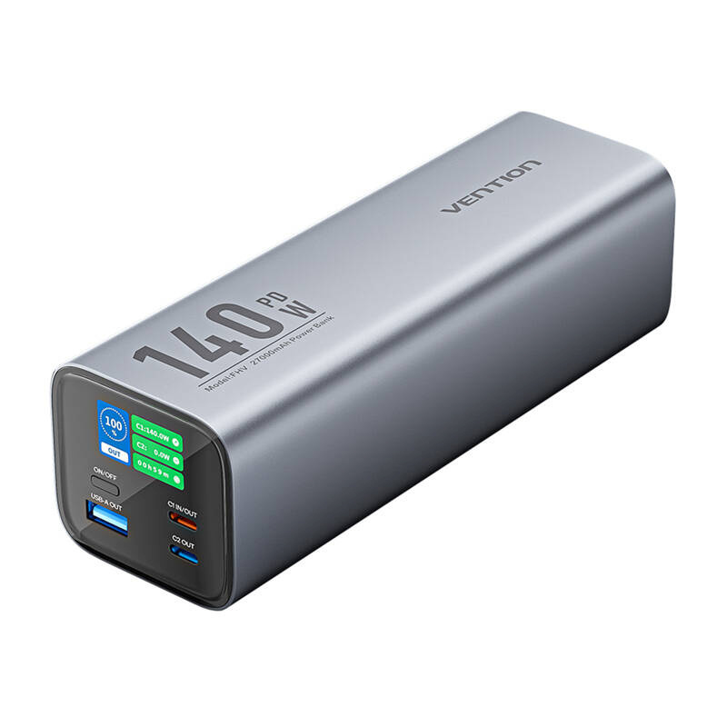 Vention akupank Powerbank LED display 27000mAh 140W FHVH0 (hall)
