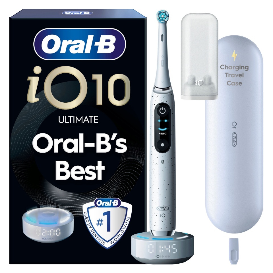 Braun elektriline hambahari Oral-B iO10, valge + laadimise reisikott