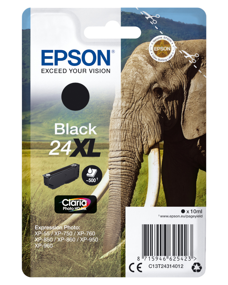 Epsoni tindikassett Epson 24XL, must