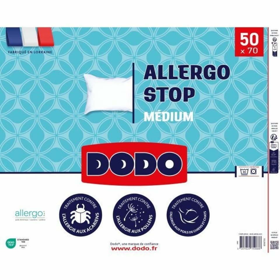 DODO Padi ALLERGO STOP valge 50 x 70 cm