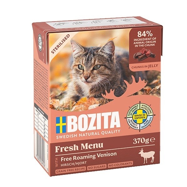 Bozita kassitoit Fresh Menu Sterilised Venison, 370g