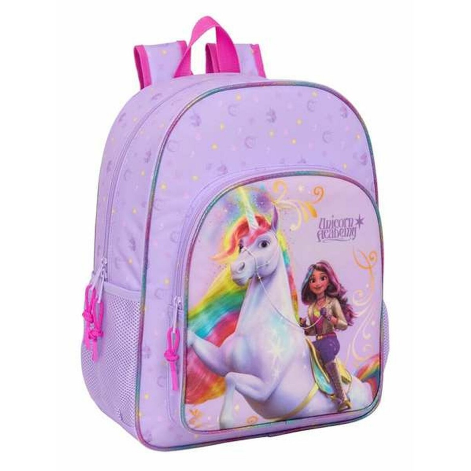 Unicorn Academy seljakott lilla 33x42x14cm