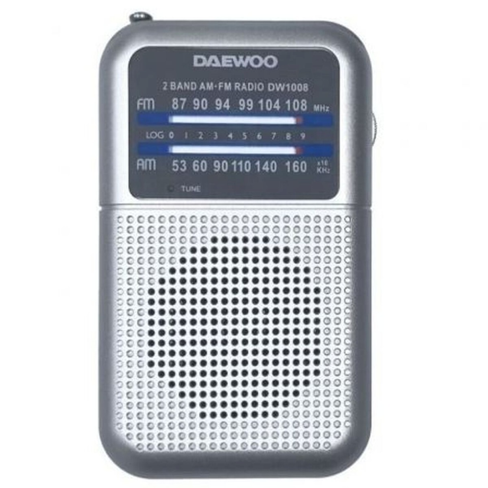 Daewoo transistorraadio DW1008SL Hõbedane AM/FM Retro