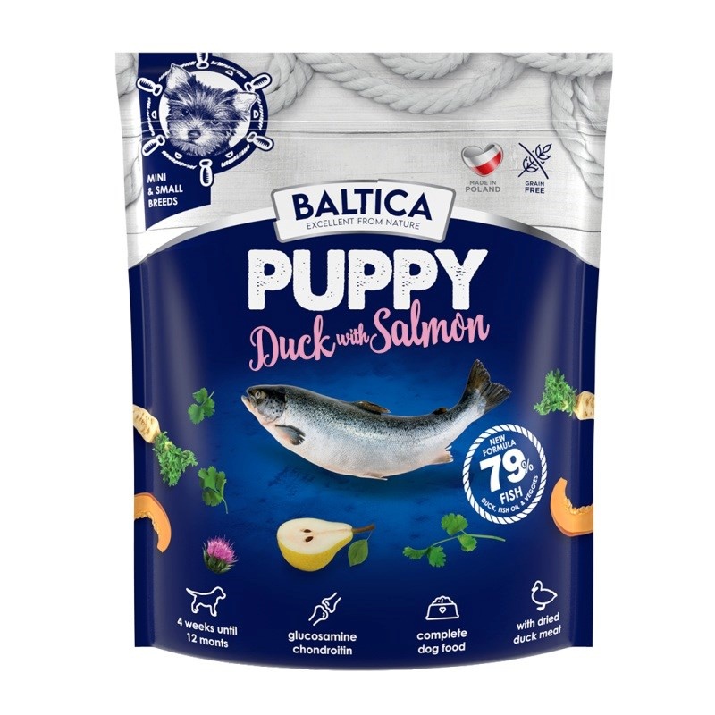 Baltica kuivtoit koerale Excellent Puppy Duck with Salmon Small Breeds, 1kg