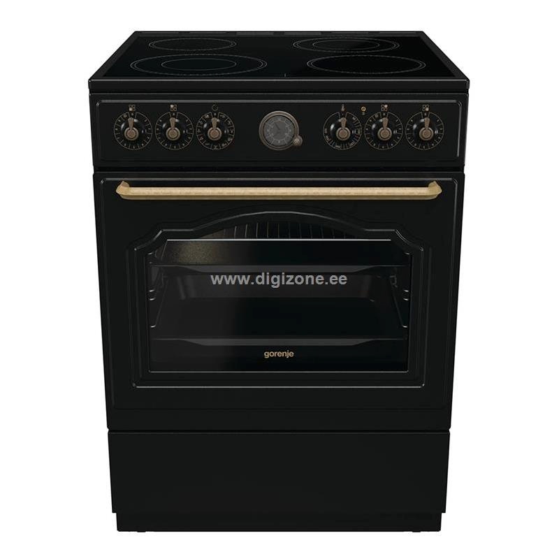 Gorenje keraamiline pliit GECS6B70CLB 60cm retro must