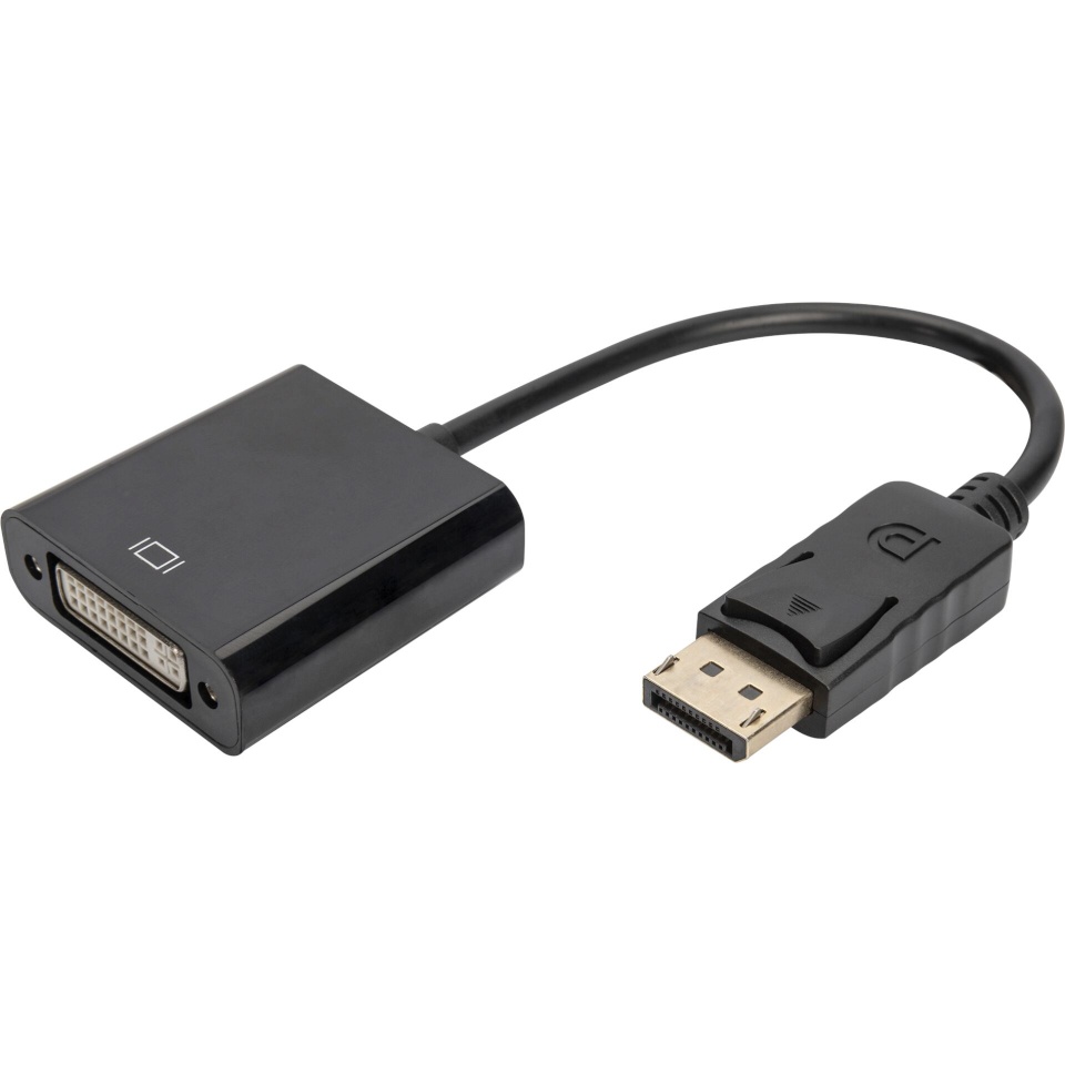 DIGITUS DisplayPort - DVI Adapt/ Converter, DP-DVI, 15cm, must