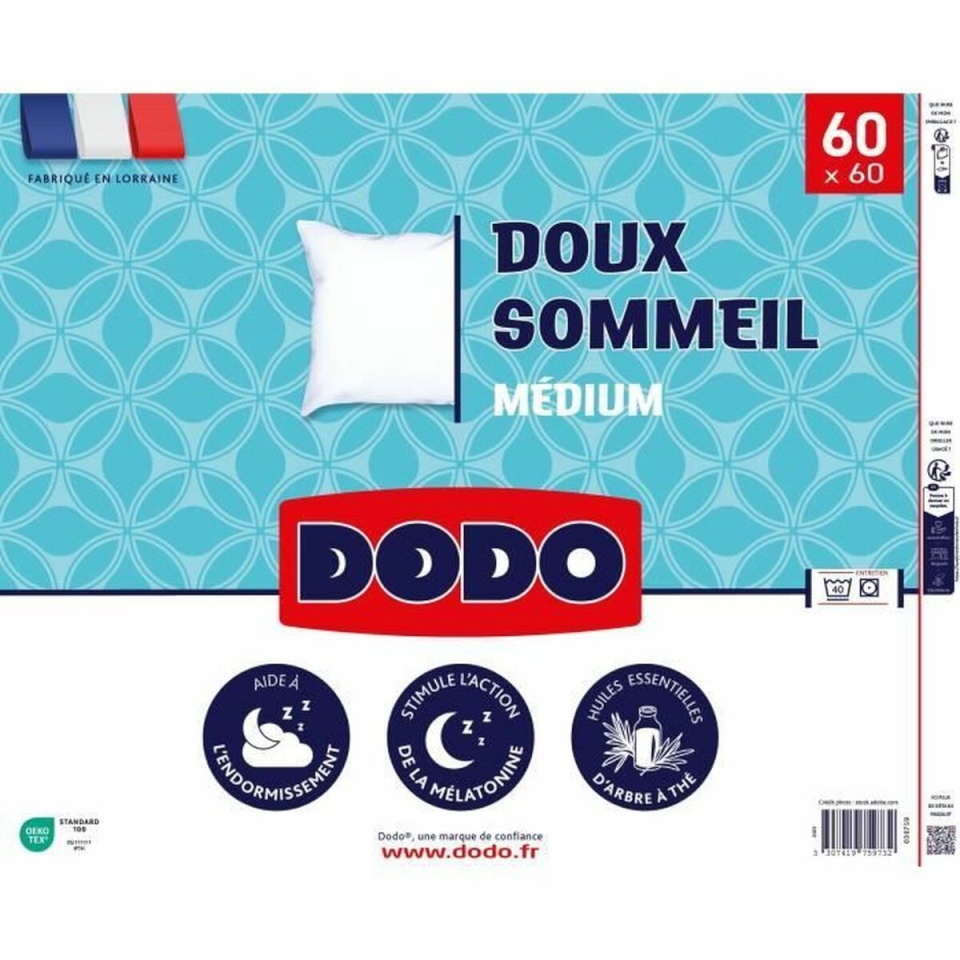 DODO Padi DOUX SOMMEIL valge 60 x 60 cm