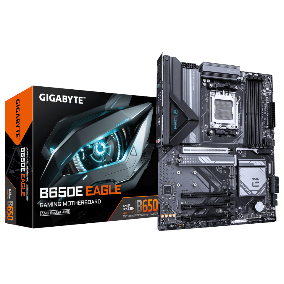 Gigabyte emaplaat AMD B650 socket Am5 ATX ram Ddr5-sdram 4xslots 3xnumber Of M.2 (m) Slots b650eeagle