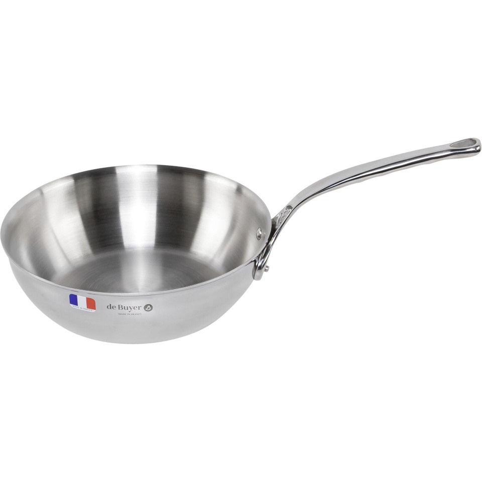 De Buyer pann Affinity Sauté Pan Stainless Steel curved 24cm
