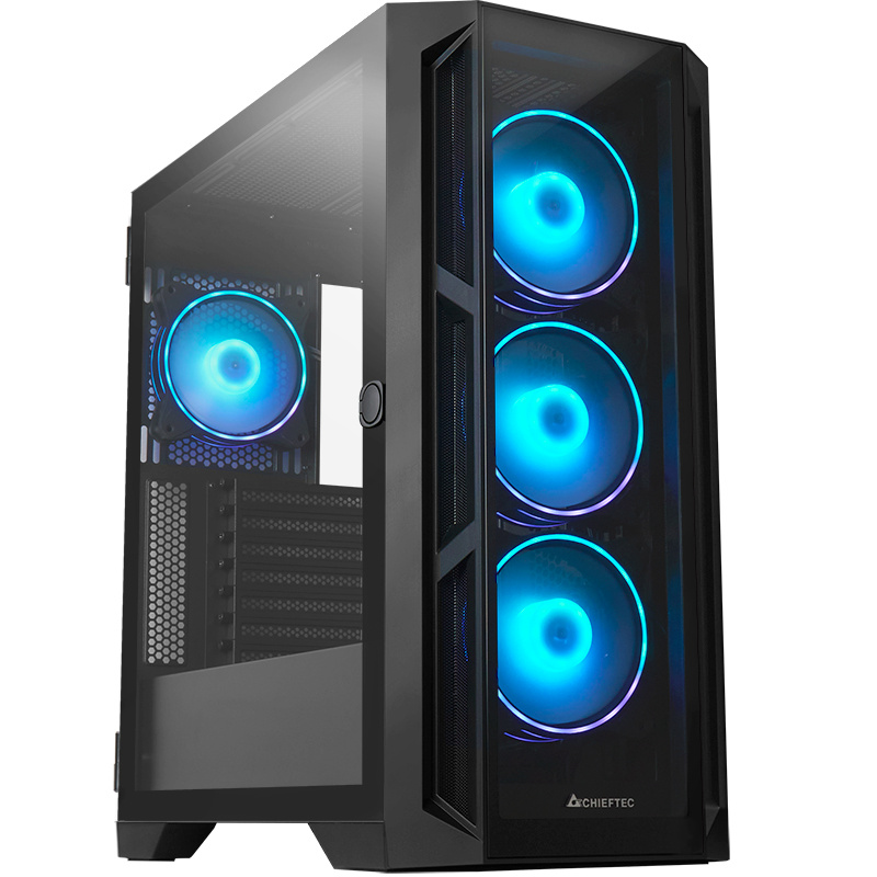 Chieftec korpus Apex GA-01B-TG-OP (must, Tempered Glass)