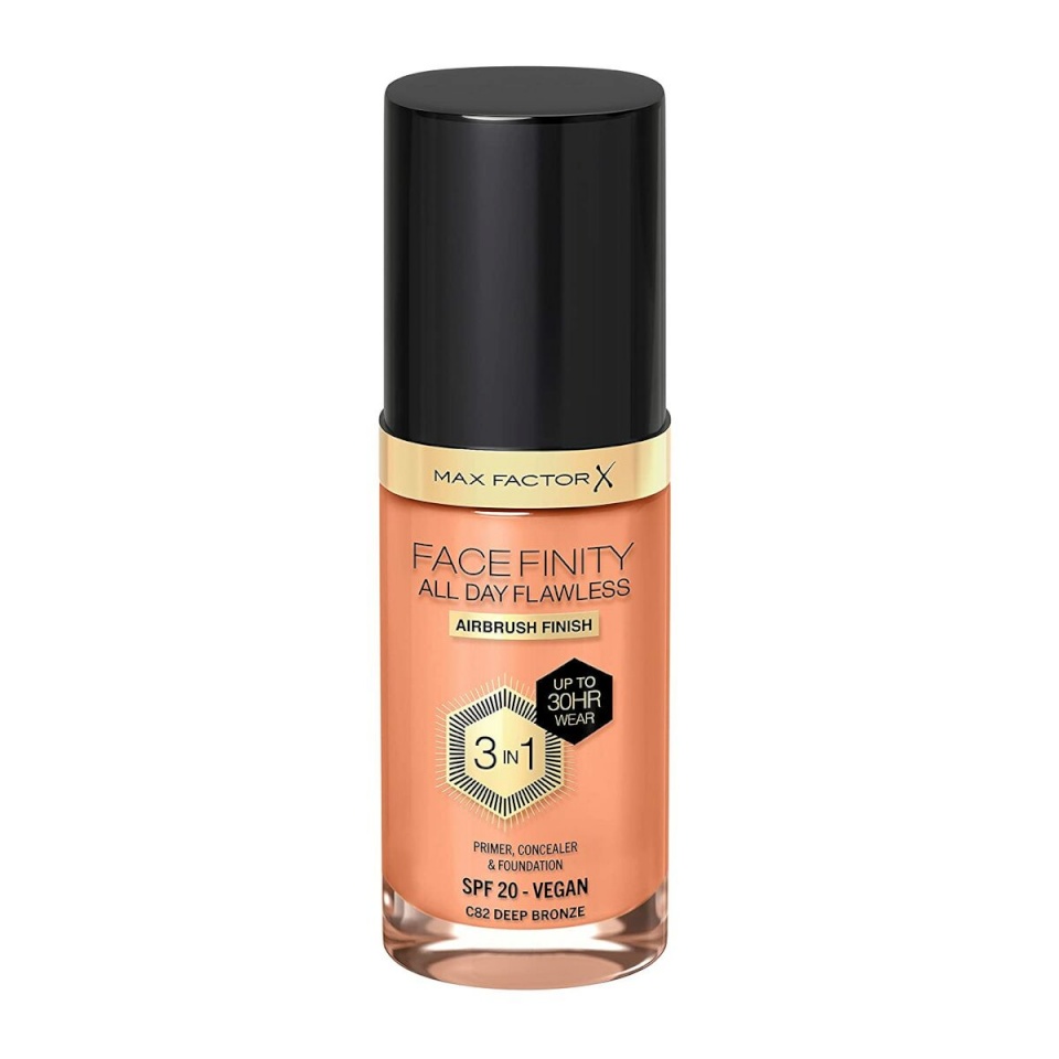 Max Factor jumestuskreem Facefinity All Day Flawless 3-in-1 Nº 82 Deep bronze 30ml