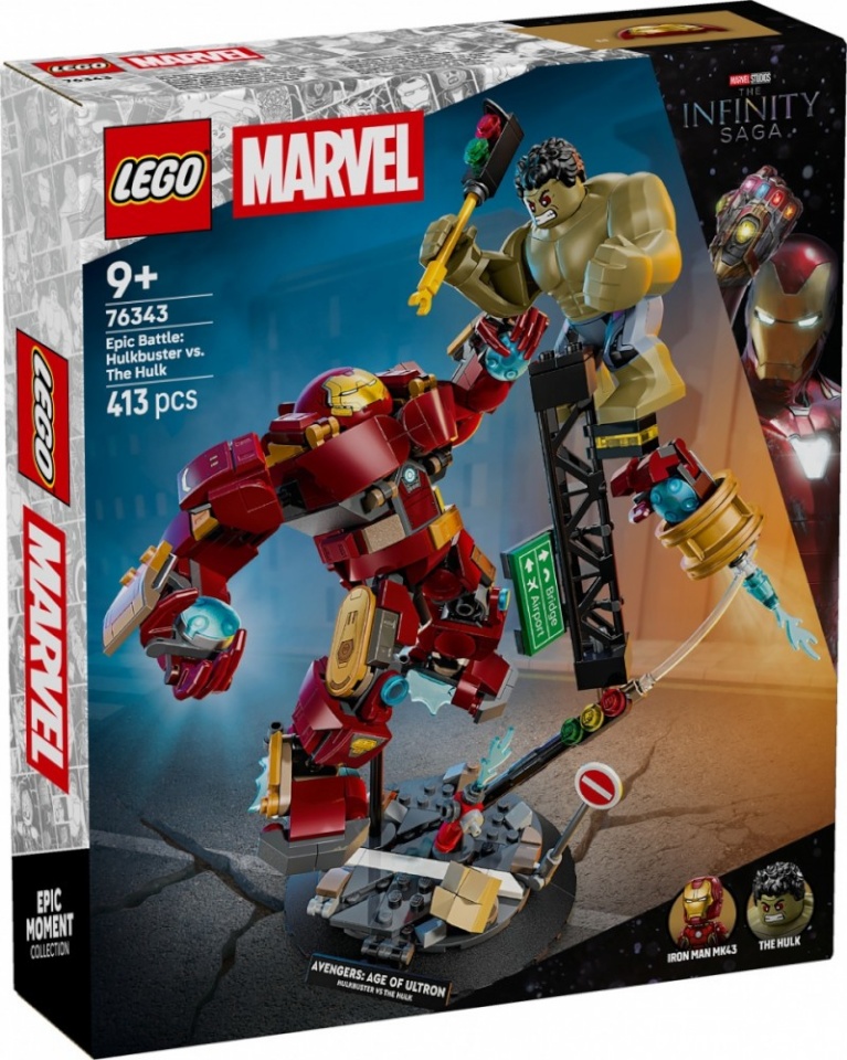 LEGO klotsid 76343 Marvel Duell der Giganten: Hulkbuster vs. Hulk