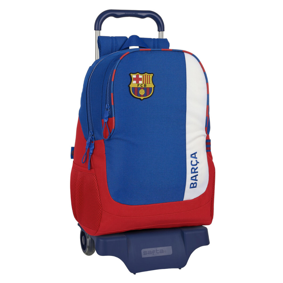 F.C. Barcelona ratastega koolikott sinine kastanpruun 32x44x16cm