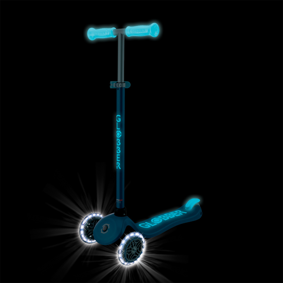 Globber tõukeratas Primo Plus Glow Lights, sinine, 443-100