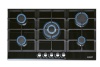 Cata pliidiplaat Hob LCI 9041 BK Gas, Number of burners/cooking zones 5, Rotary knobs, must Glass