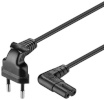 Goobay | 97350 | Euro connection cord, both ends angled | must Euro male (Type C CEE 7/16) | Device socket C7