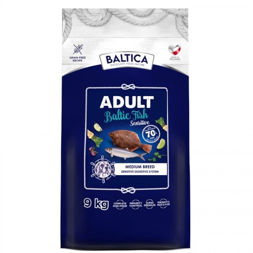 Baltica kuivtoit koerale Excellent Sensitive Baltic Fish Medium Breeds, 9kg
