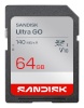 SanDisk 64GB SDXC mälukaart Ultra GO, UHS-I V10 U1 Class10 R140 MB/s Full HD video