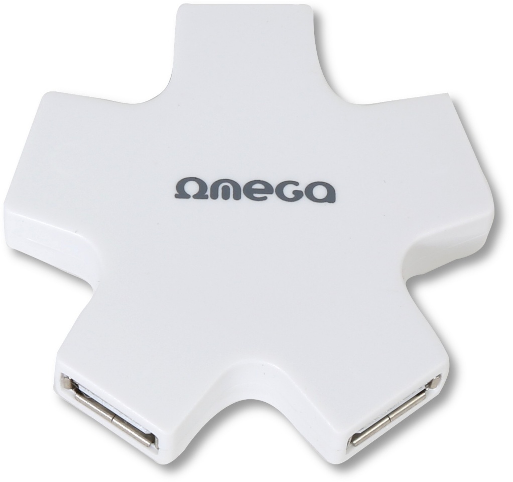 Omega USB 2.0 hub 4-port, valge (OUH24SW)