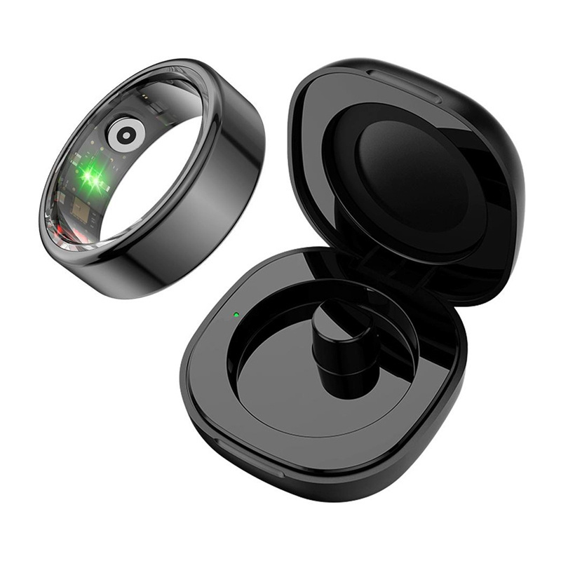 Colmi nutisõrmus R02 Smart Ring, size - suurus 9, 18.9 mm (must) + charging case